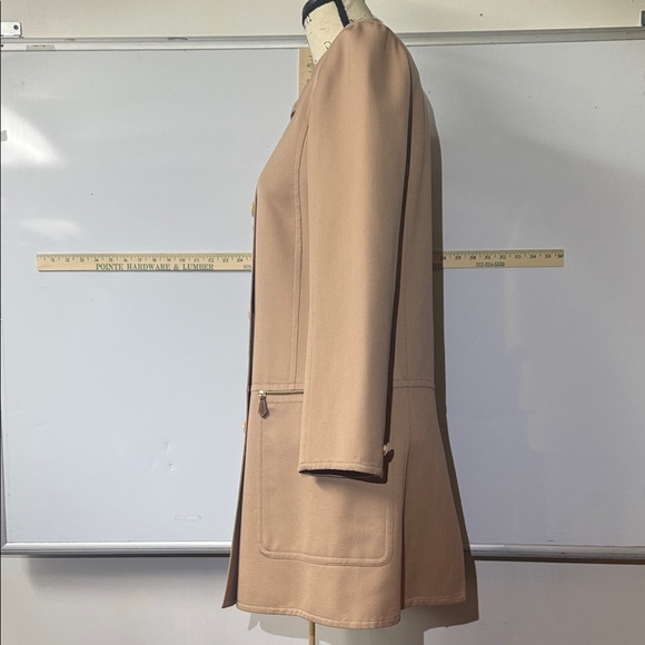 Vintage Hermes Camel Double-Breasted Trench Coat - SPECTACULAR COAT! - Picture 7 of 17